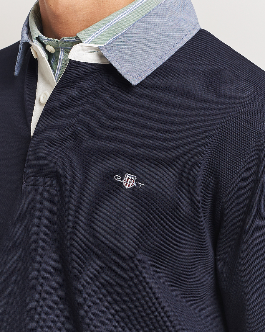 Herre | Trøjer | GANT | Original Solid Heavy Rugger Evening Blue