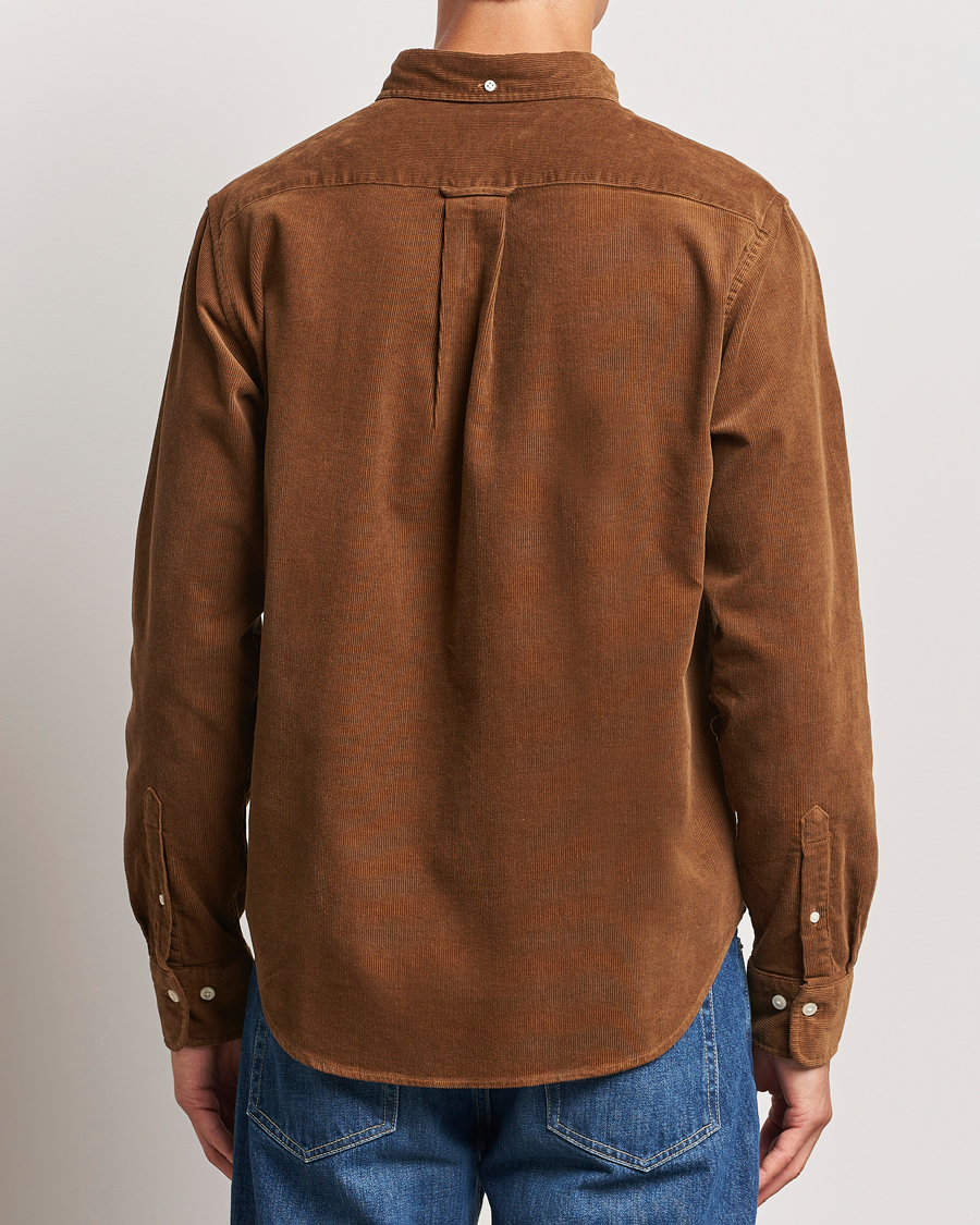 Herre | Skjorter | GANT | Regular Fit Corduroy Shirt Brown Melange