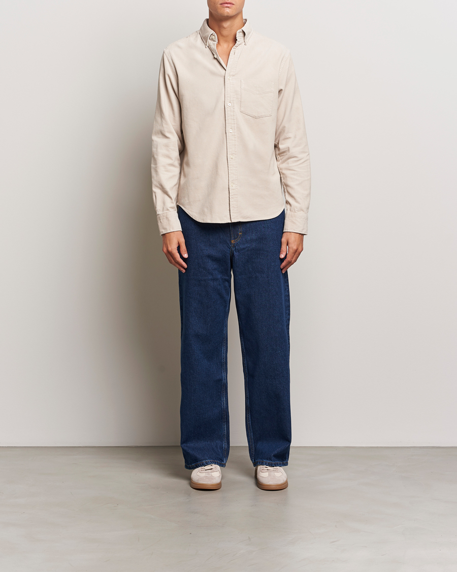Herre | Skjorter | GANT | Regular Fit Corduroy Shirt Putty