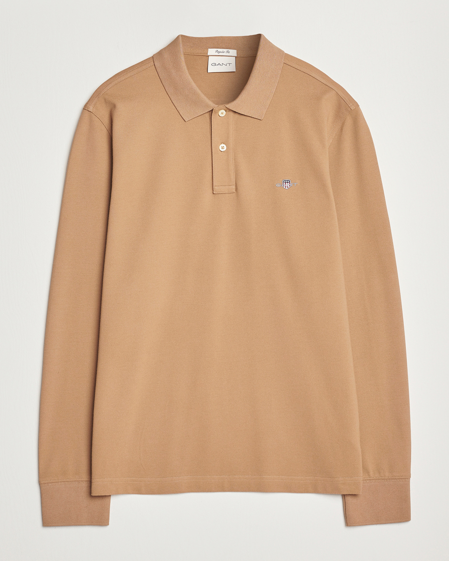 Herre | Trøjer | GANT | Regular Shield Pique Polo Warm Khaki