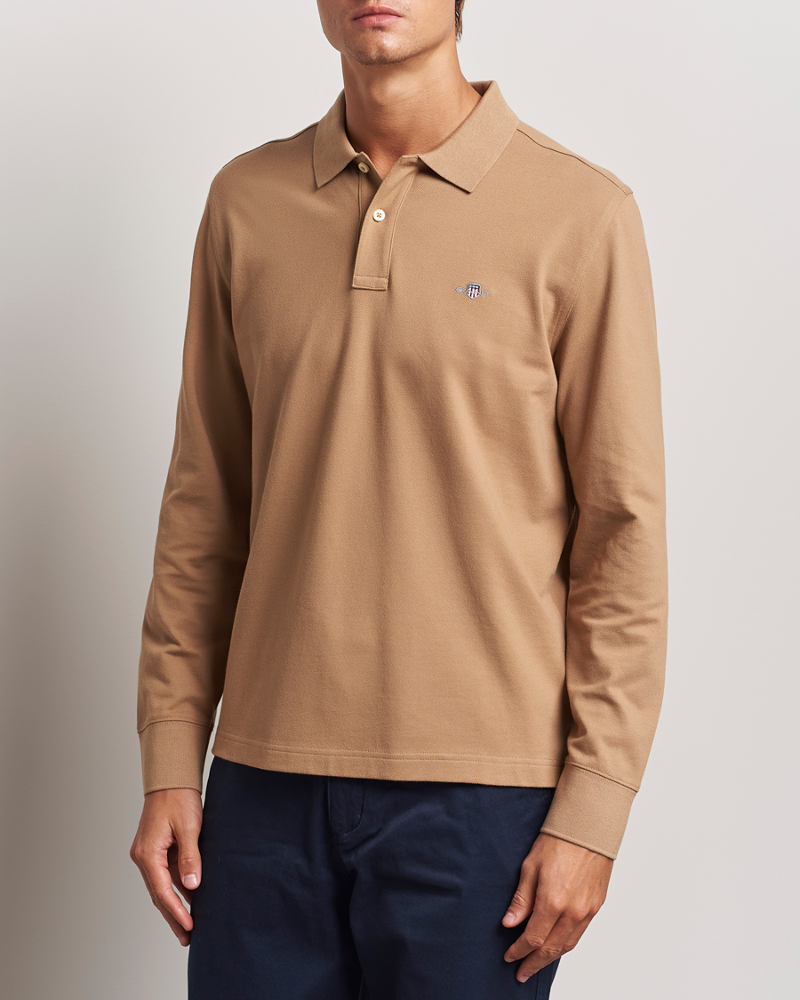 Herre | Trøjer | GANT | Regular Shield Pique Polo Warm Khaki