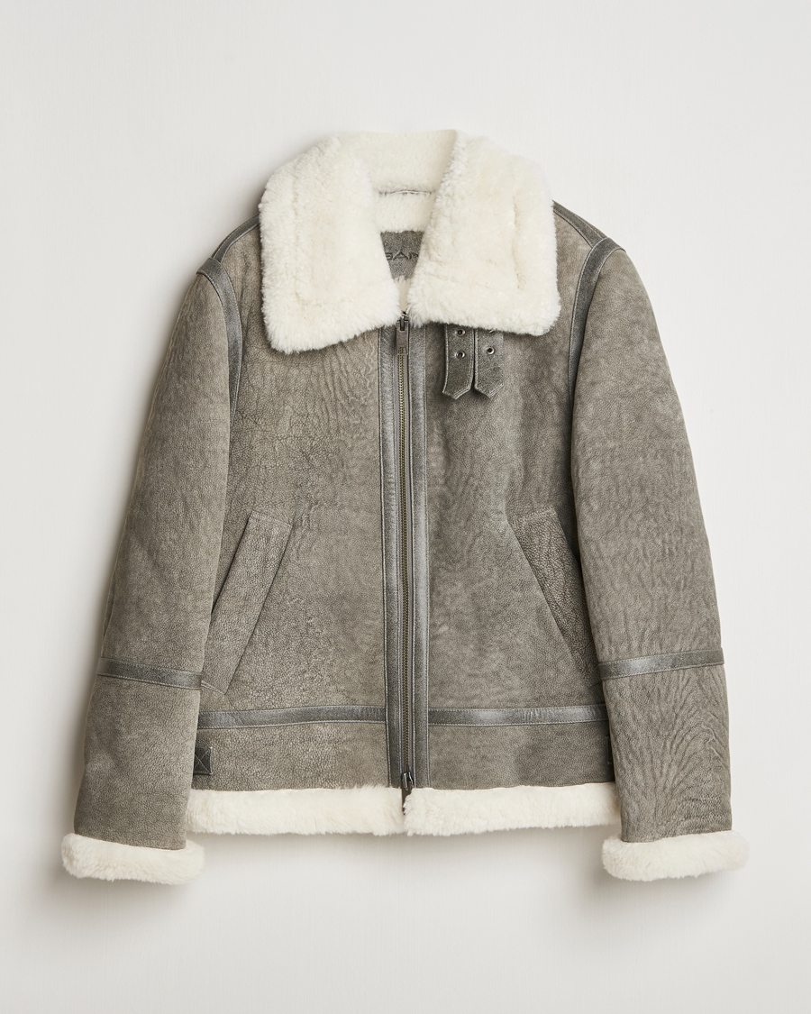 Herre | Jakker | GANT | Shearling Jacket Desert Brown