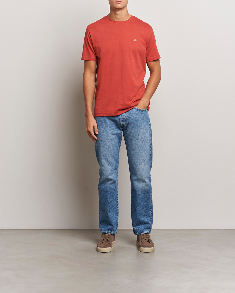 Herre | T-Shirts | GANT | The Original T-Shirt Iron Red