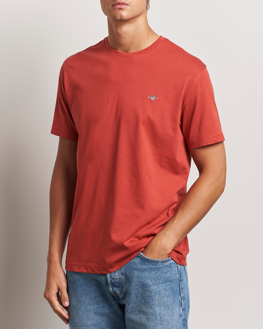 Herre | T-Shirts | GANT | The Original T-Shirt Iron Red