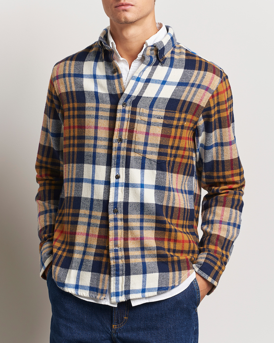 Herre | Skjorter | GANT | Twill Checked Shirt Beige