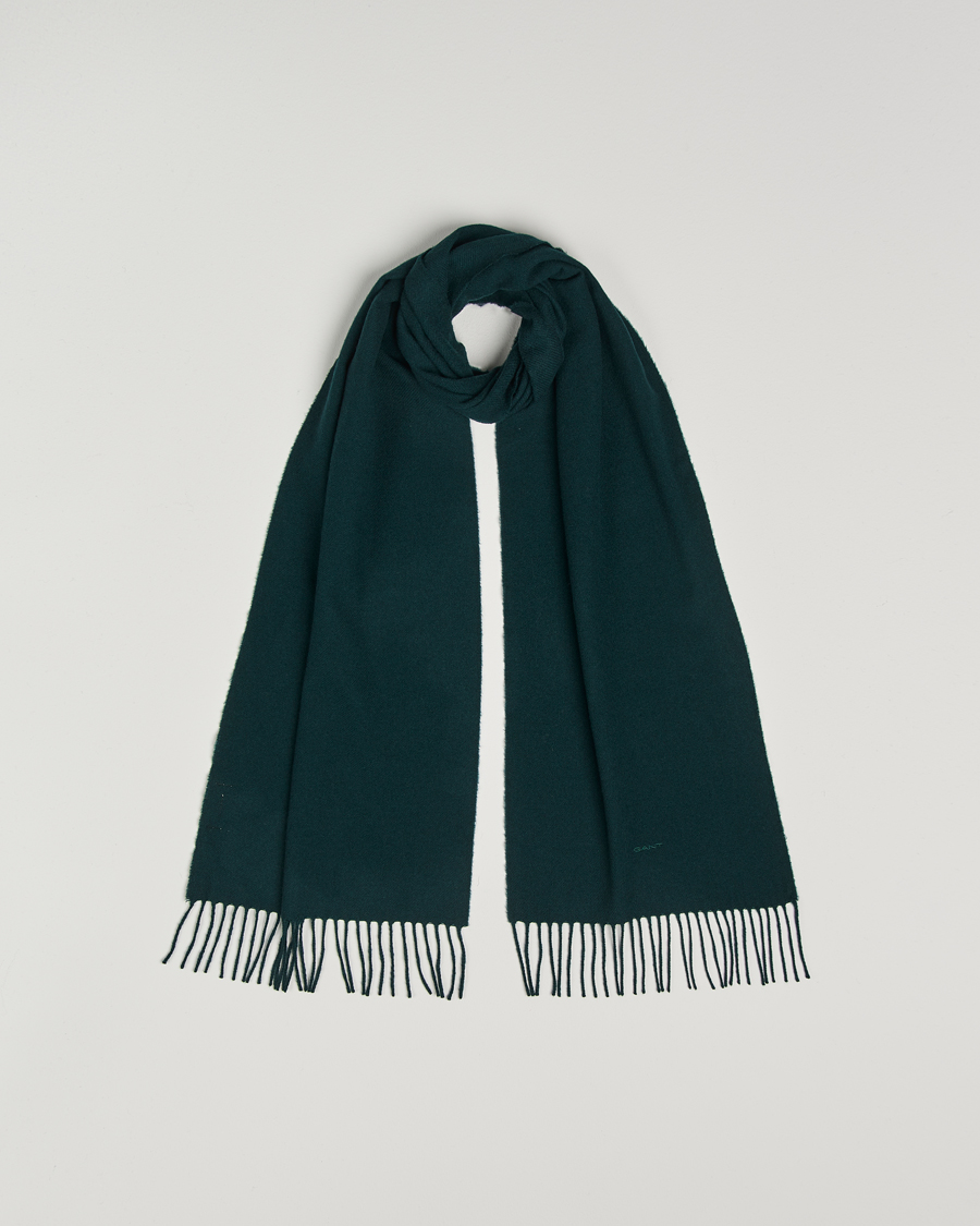Herre | Halstørklæder | GANT | Wool Scarf Tartan Green