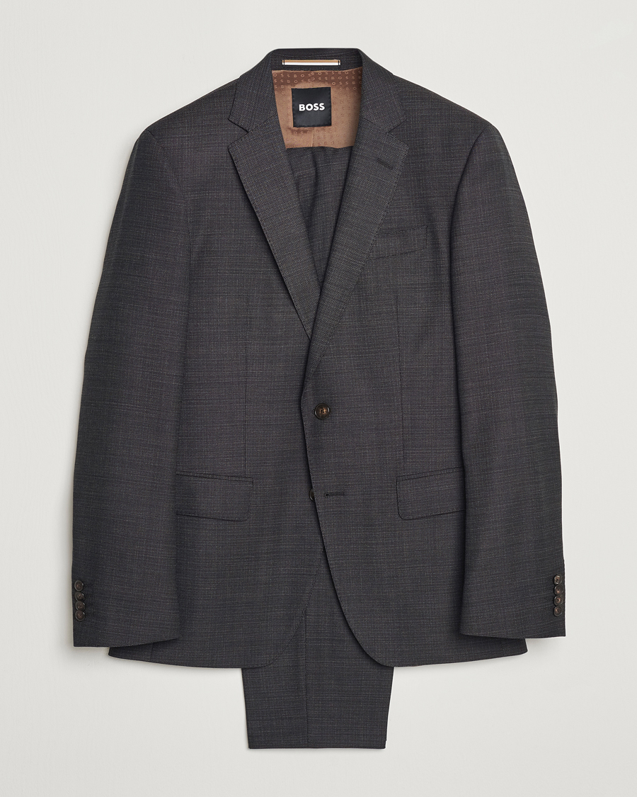 Herre | Jakkesæt | BOSS BLACK | Huge Wool Suit Open Green