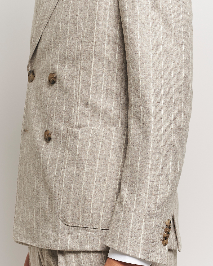 Herre | BOSS BLACK Hanry Wool Pinstriped Suit Light Beige | BOSS BLACK | Hanry Wool Pinstriped Suit Light Beige