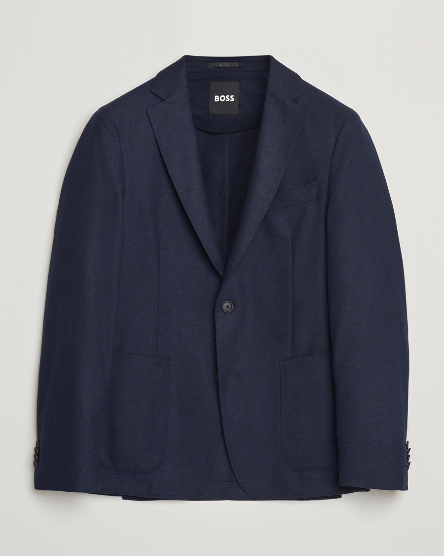 Herre | Blazere & jakker | BOSS BLACK | Hanry Wool Tech Blazer Dark Blue