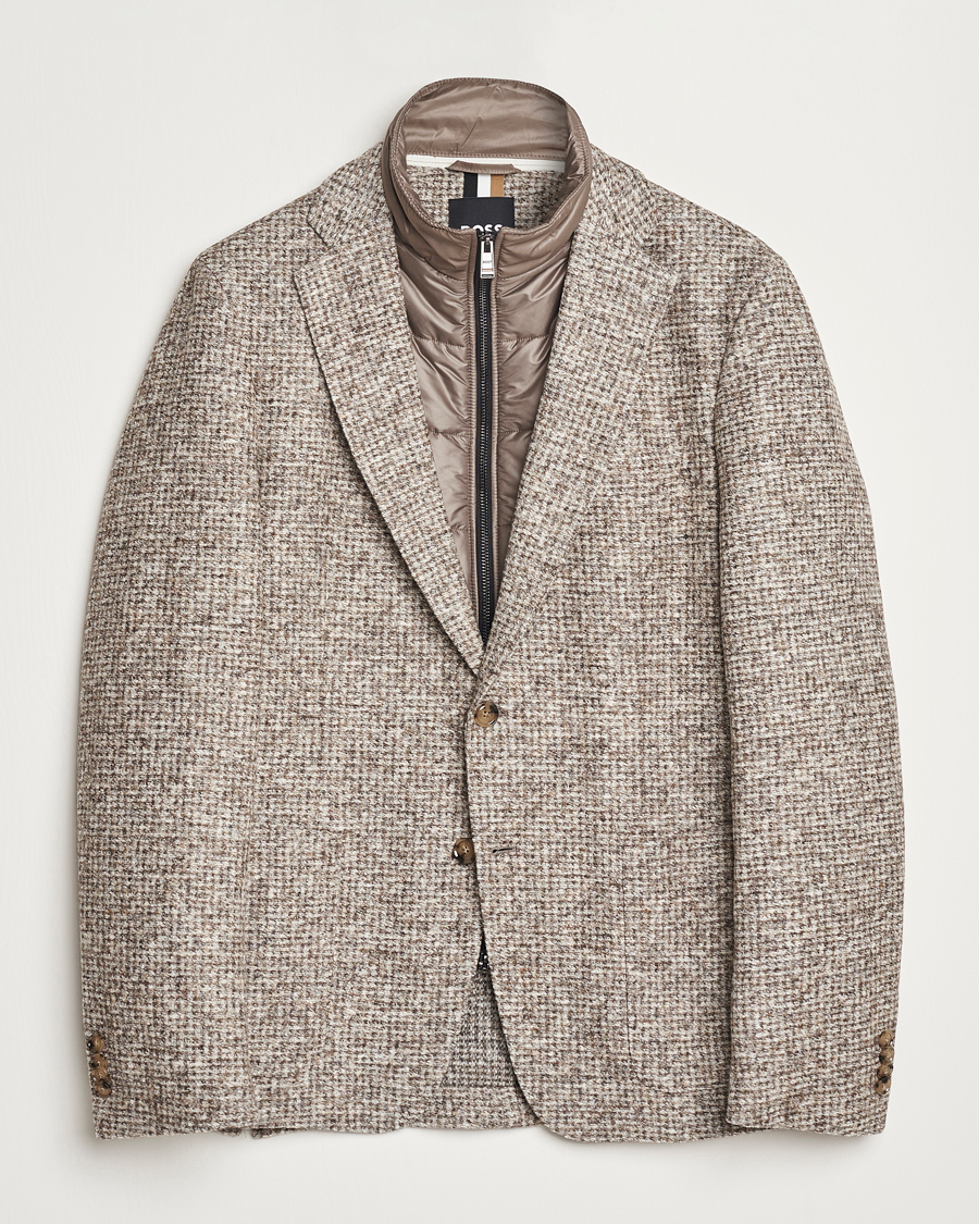 Herre | Blazere & jakker | BOSS BLACK | Hanry Jersey Bib Blazer Open White