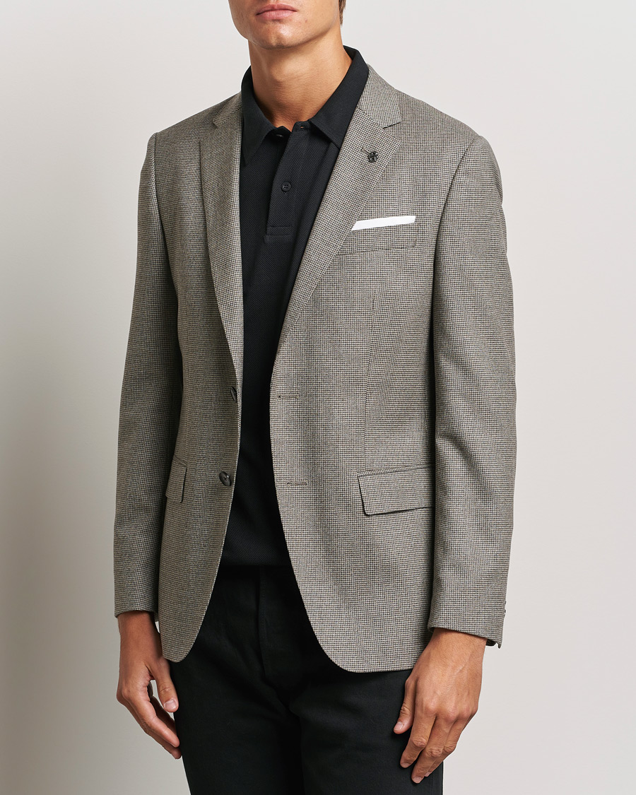 Herre | Blazere & jakker | BOSS BLACK | Hutson Wool Dogtooth Blazer Open White