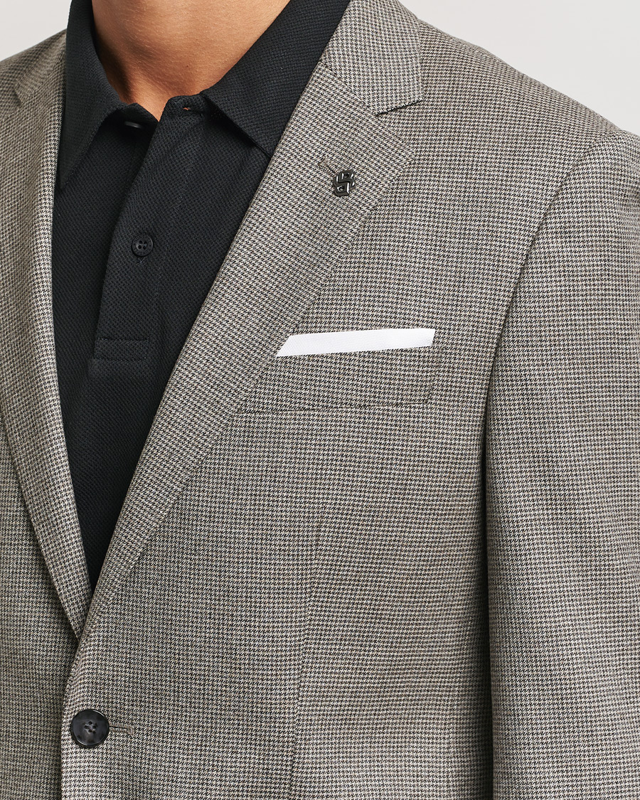 Herre | Blazere & jakker | BOSS BLACK | Hutson Wool Dogtooth Blazer Open White
