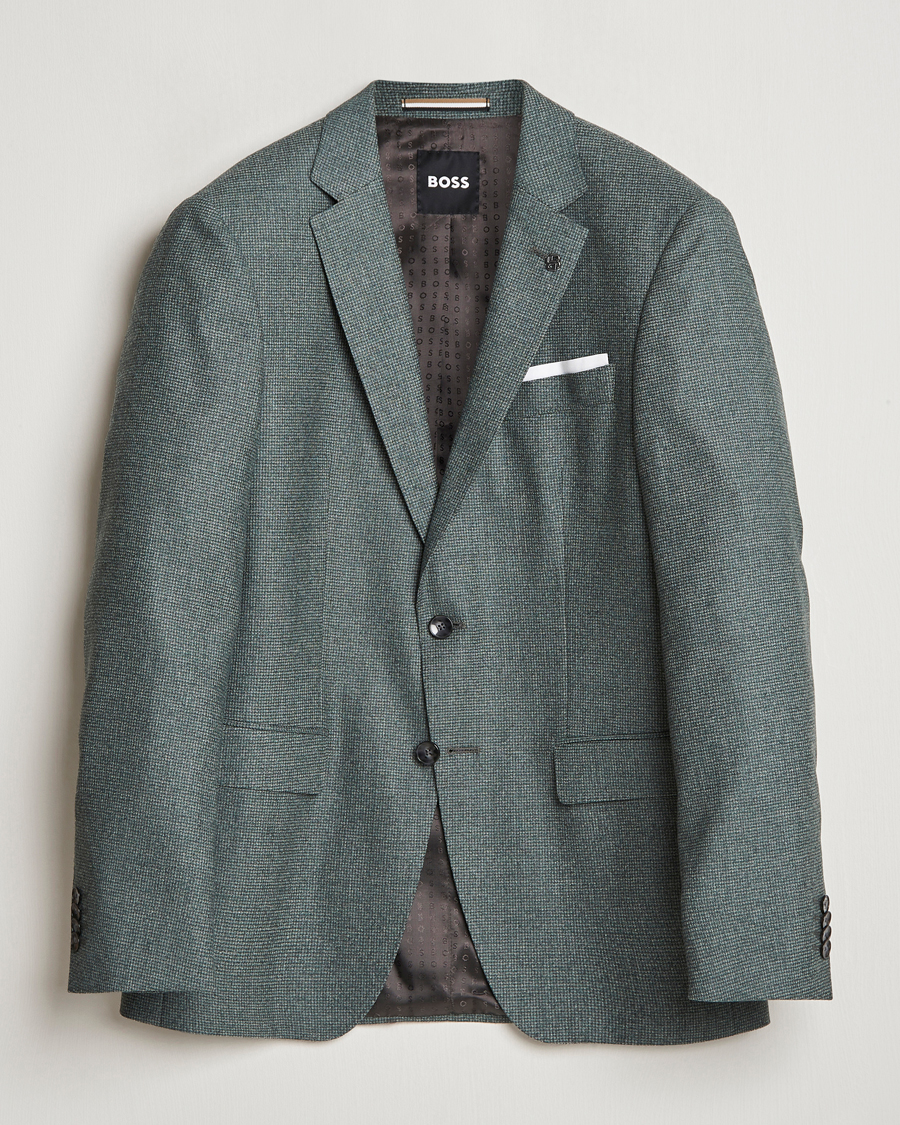 Herre | Blazere & jakker | BOSS BLACK | Hutson Wool Dogtooth Blazer Light Green