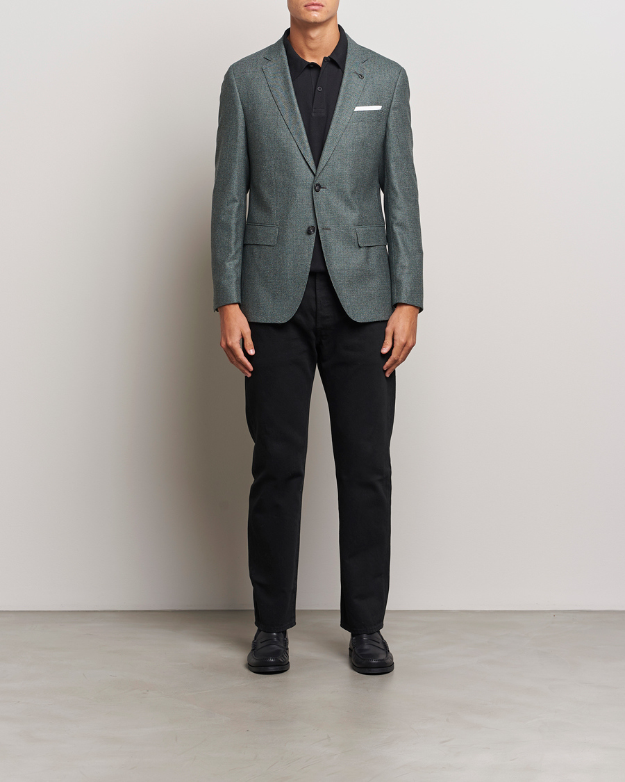 Herre | Blazere & jakker | BOSS BLACK | Hutson Wool Dogtooth Blazer Light Green
