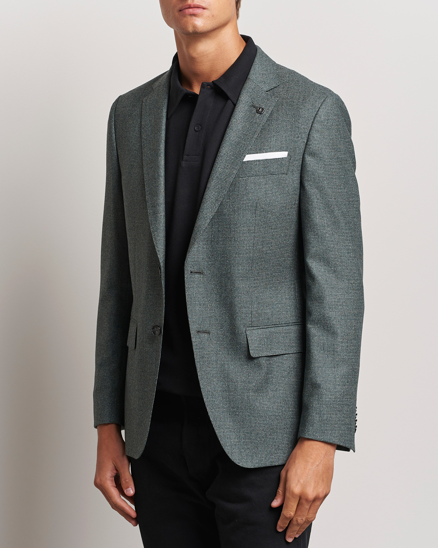 Herre | Blazere & jakker | BOSS BLACK | Hutson Wool Dogtooth Blazer Light Green