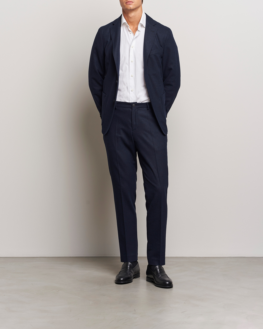 Herre | Bukser | BOSS BLACK | Genius Wool Tech Trousers Dark Blue