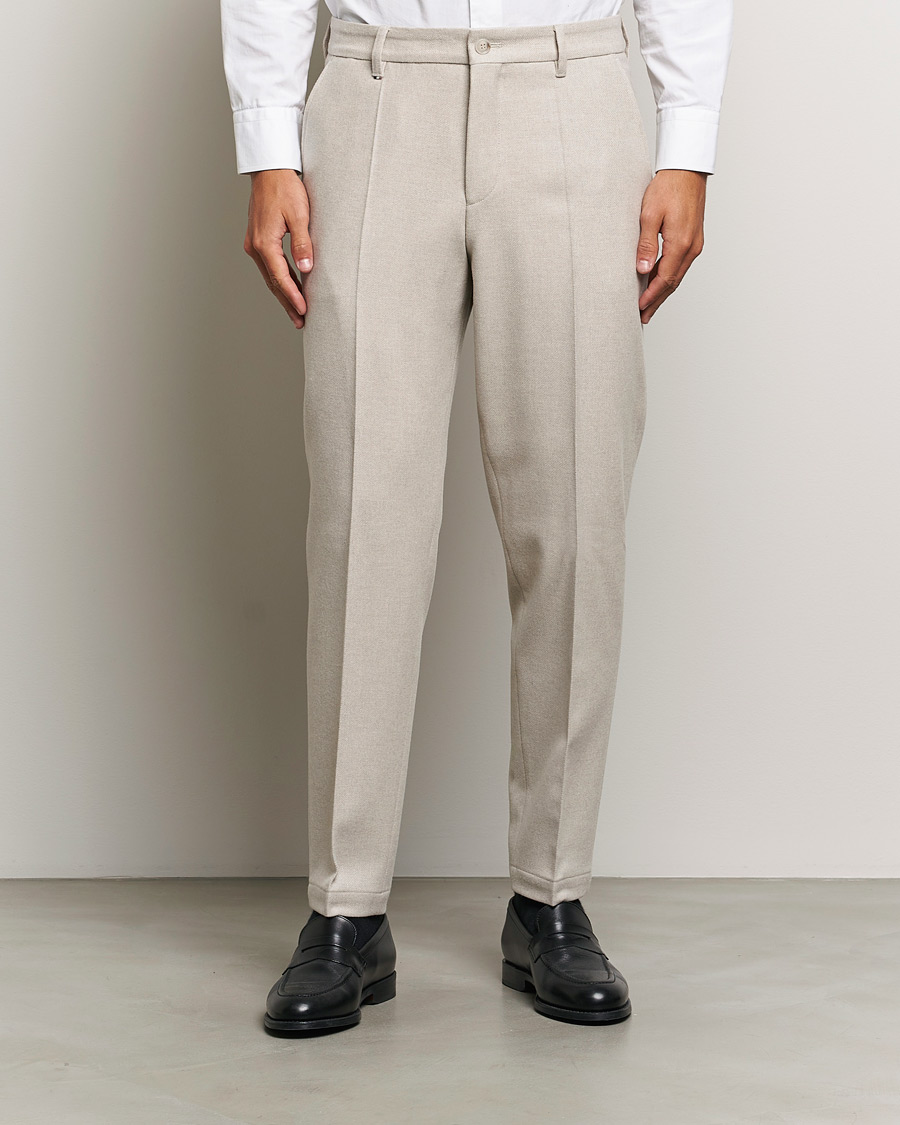 Herre | Bukser | BOSS BLACK | Perin Wool Trousers Open White