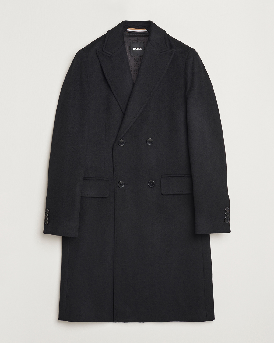 Herre | Jakker | BOSS BLACK | Hyde Double Breasted Coat Black