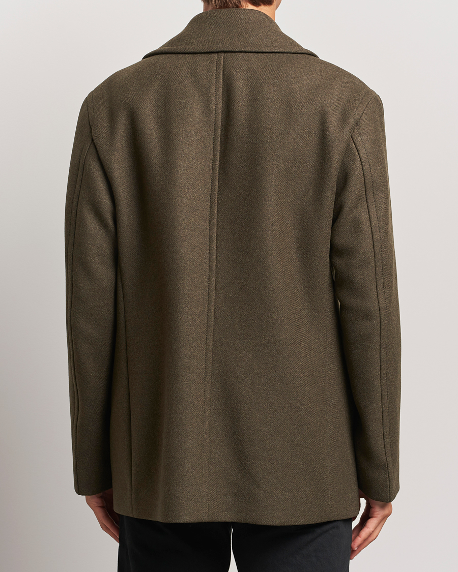 Herre | Jakker | BOSS BLACK | Clay Wool Peacoat Open Green