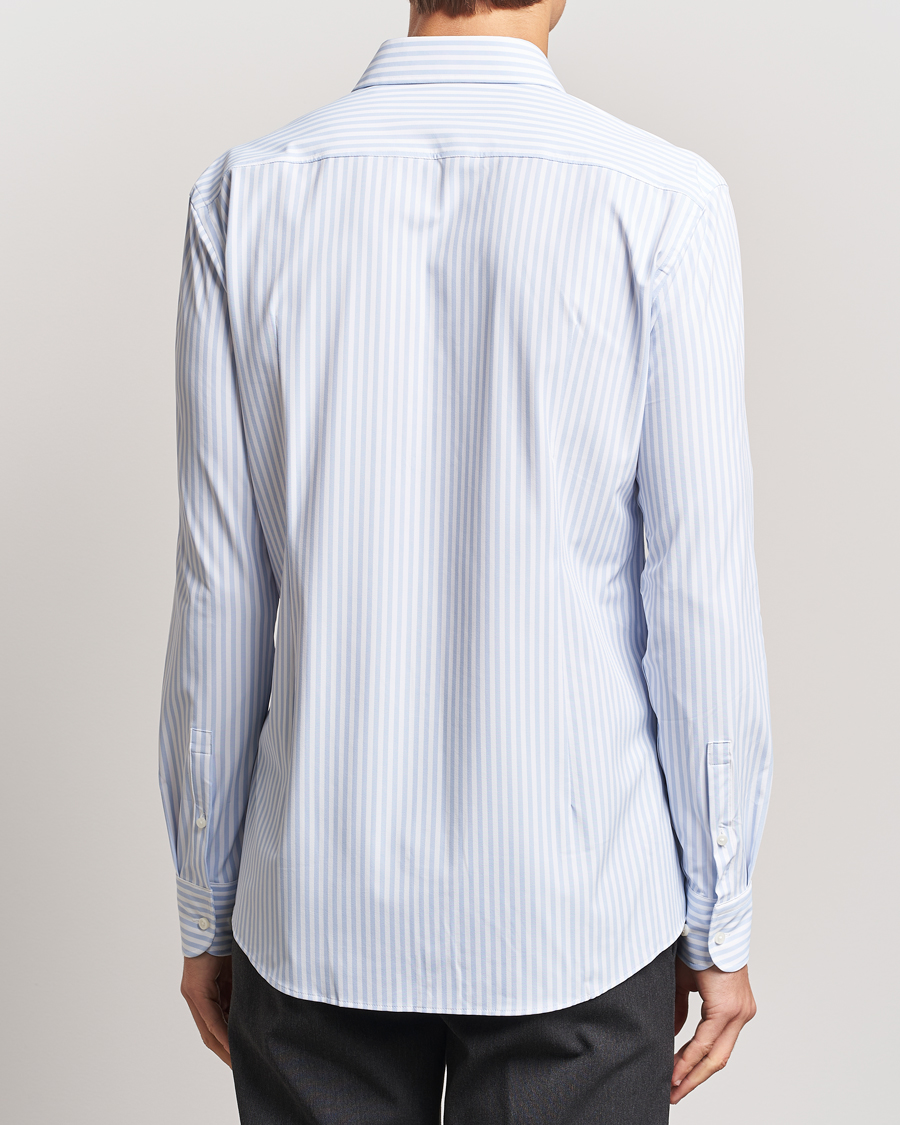 Herre | Skjorter | BOSS BLACK | Hank Striped 4-Way Stretch Shirt Blue/White