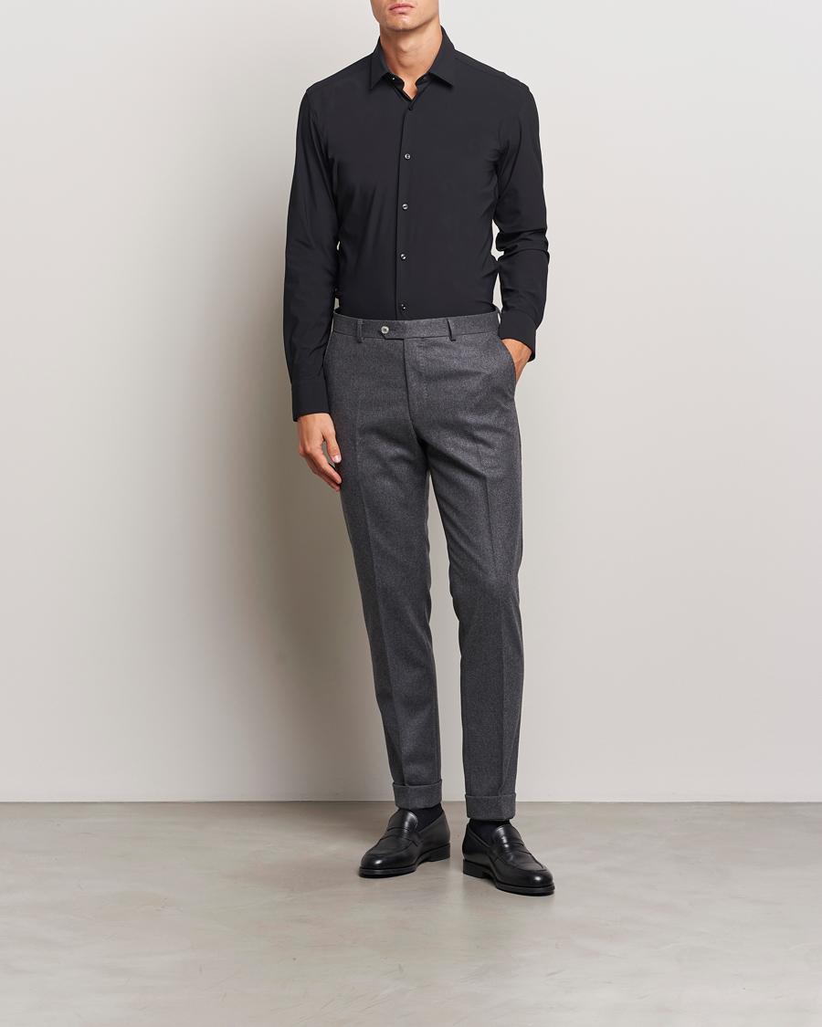 Herre | Skjorter | BOSS BLACK | Hank 4-Way Stretch Shirt Black