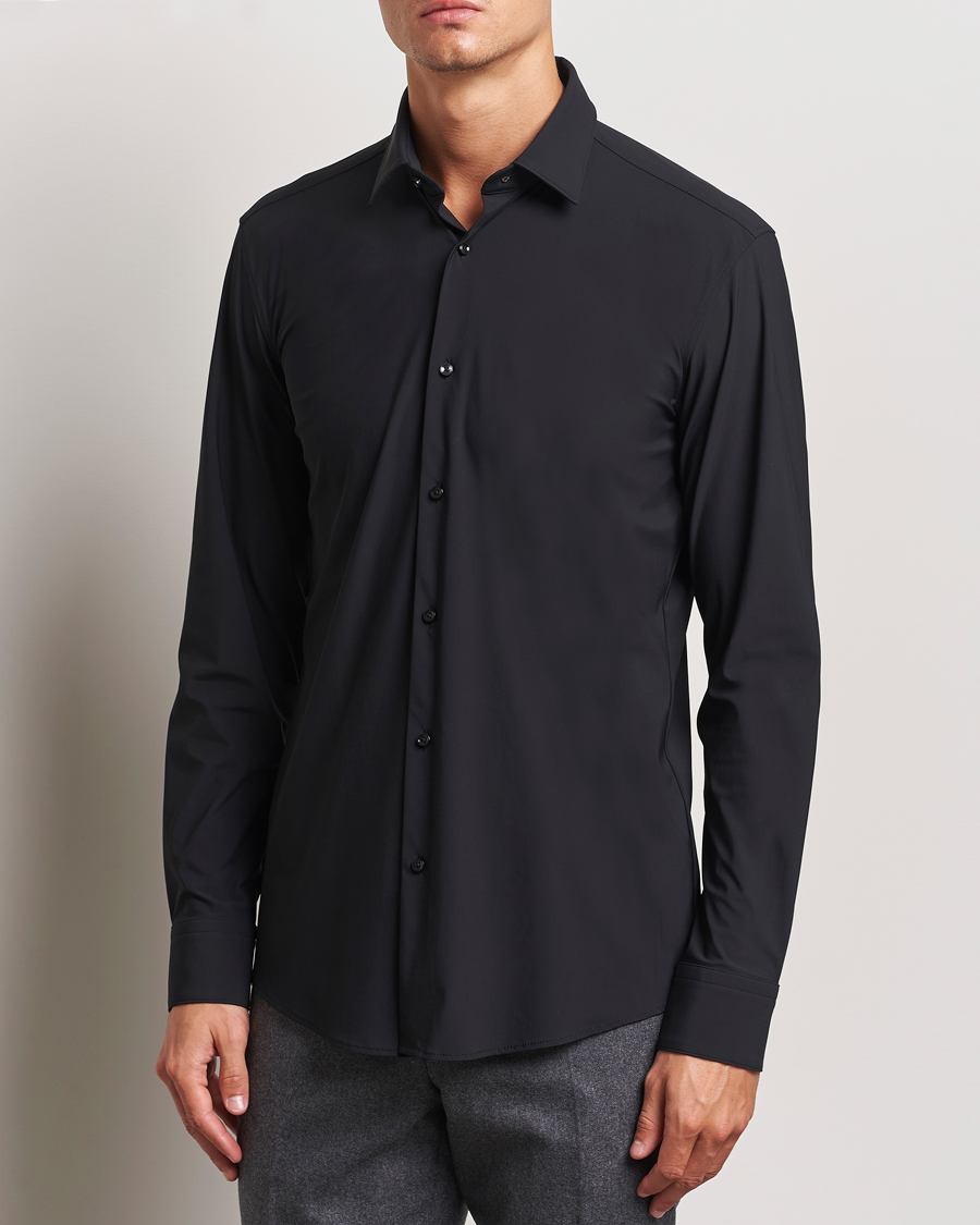 Herre | Skjorter | BOSS BLACK | Hank 4-Way Stretch Shirt Black
