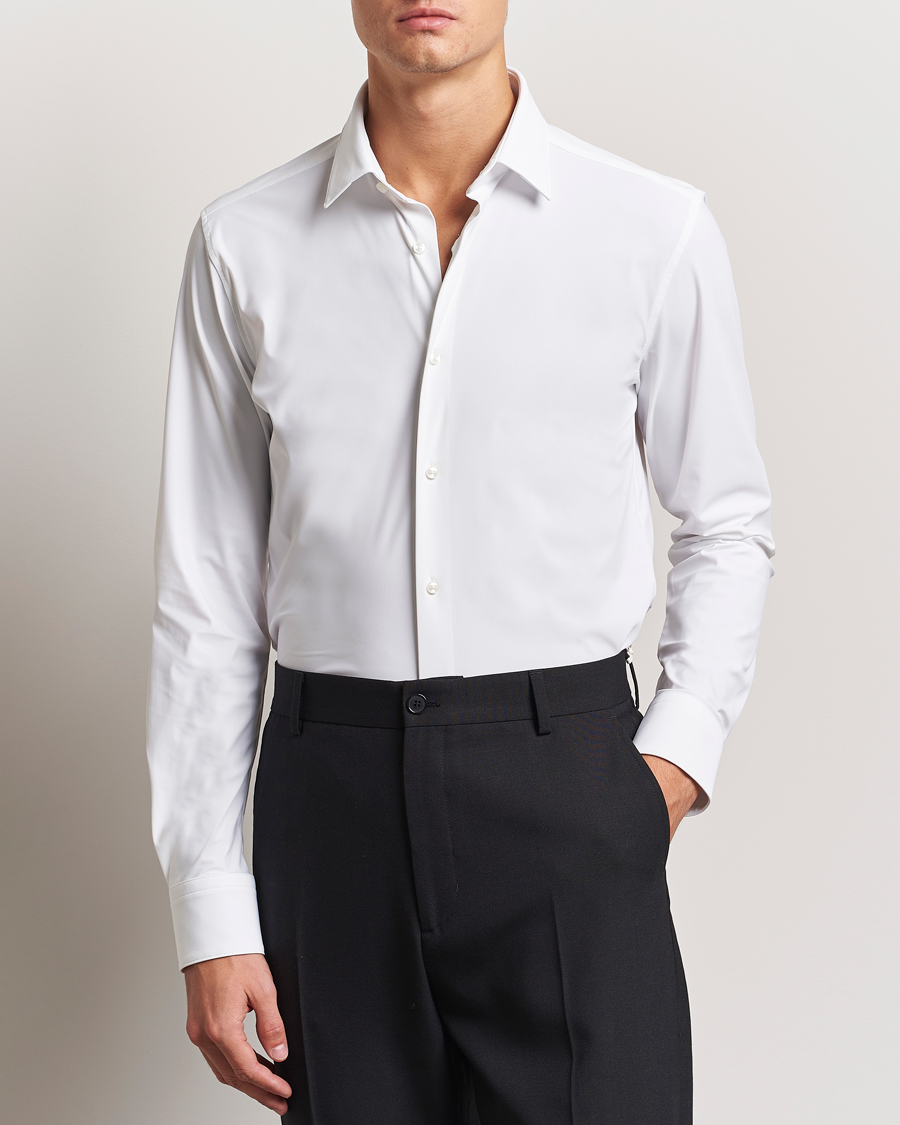 Herre | Skjorter | BOSS BLACK | Hank 4-Way Stretch Shirt White