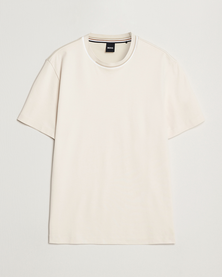 Herre | T-Shirts | BOSS BLACK | Thompson Crew Neck T-Shirt Open White