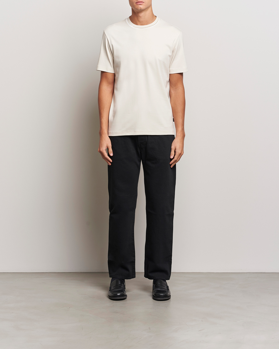 Herre | T-Shirts | BOSS BLACK | Thompson Crew Neck T-Shirt Open White