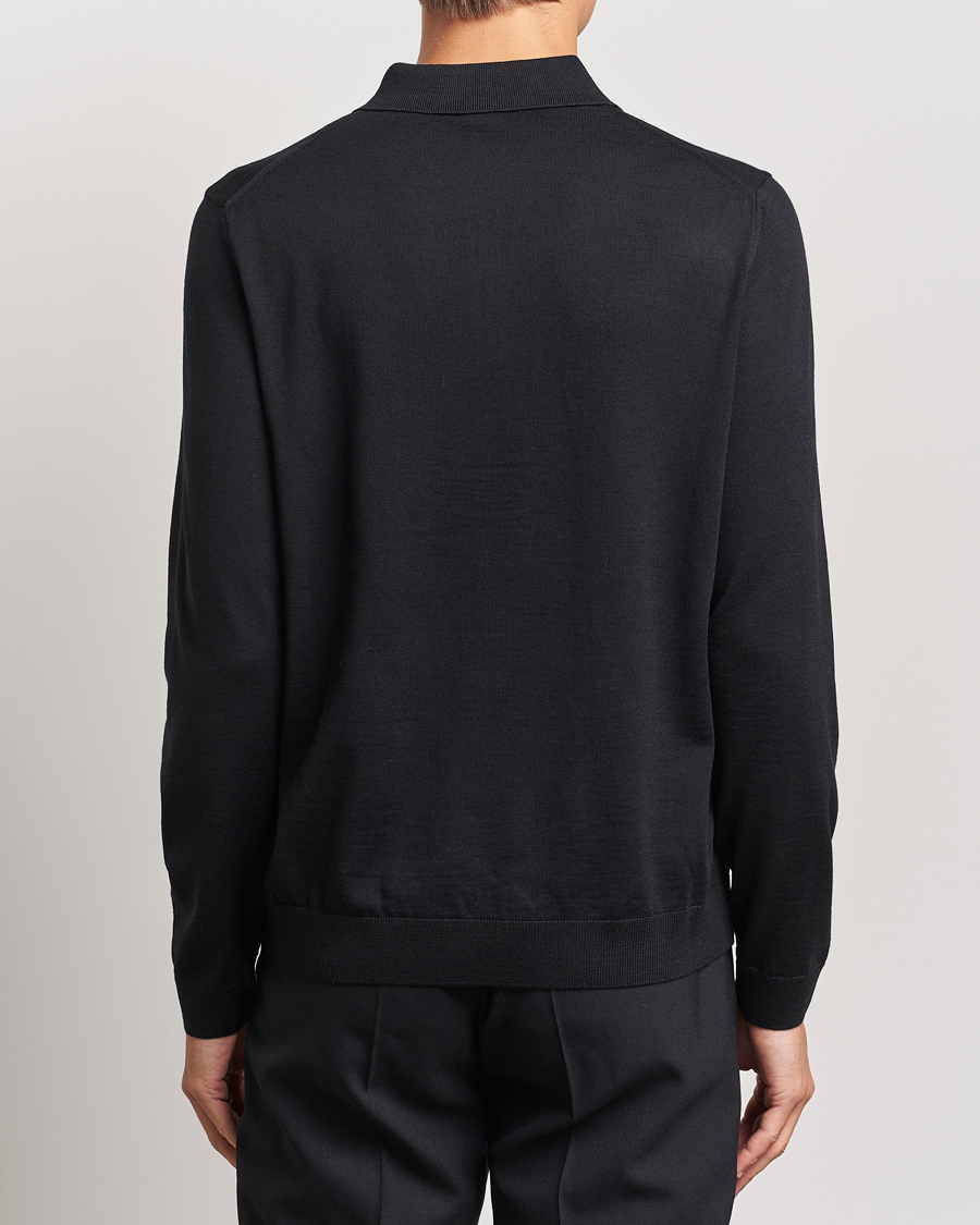 Herre | Trøjer | BOSS BLACK | Lancione Merino Knitted Polo Black