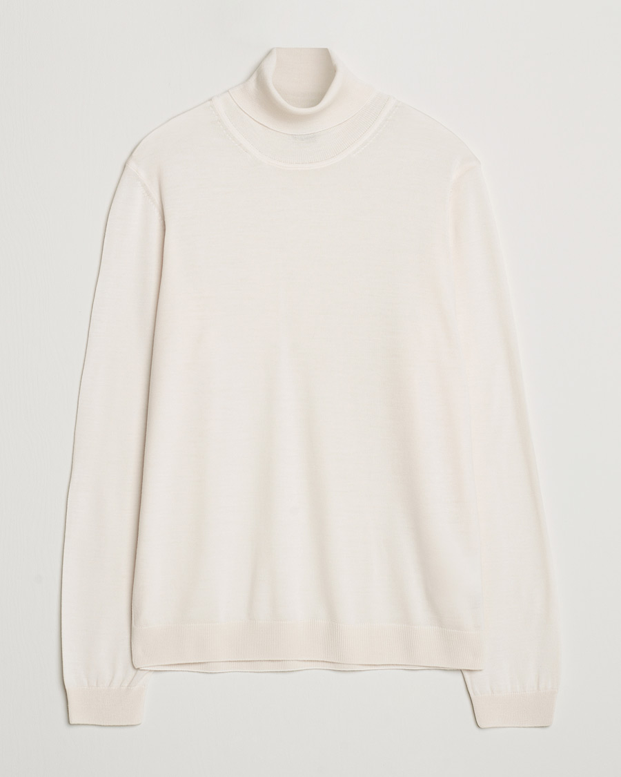 Herre | Trøjer | BOSS BLACK | Musso Merino Knitted Polo Open White