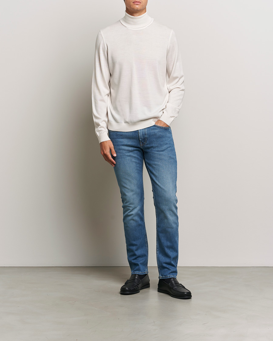 Herre | Trøjer | BOSS BLACK | Musso Merino Knitted Polo Open White
