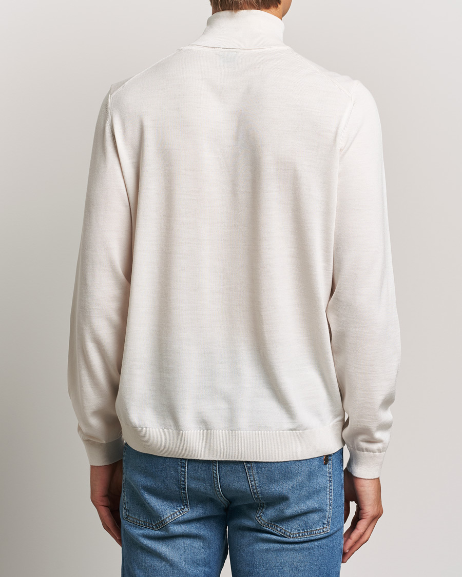 Herre | Trøjer | BOSS BLACK | Musso Merino Knitted Polo Open White