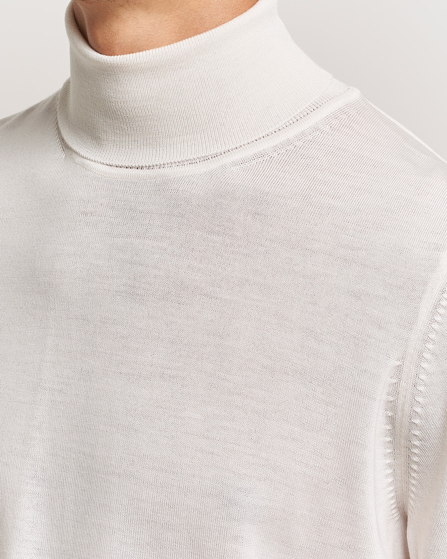 Herre | Trøjer | BOSS BLACK | Musso Merino Knitted Polo Open White