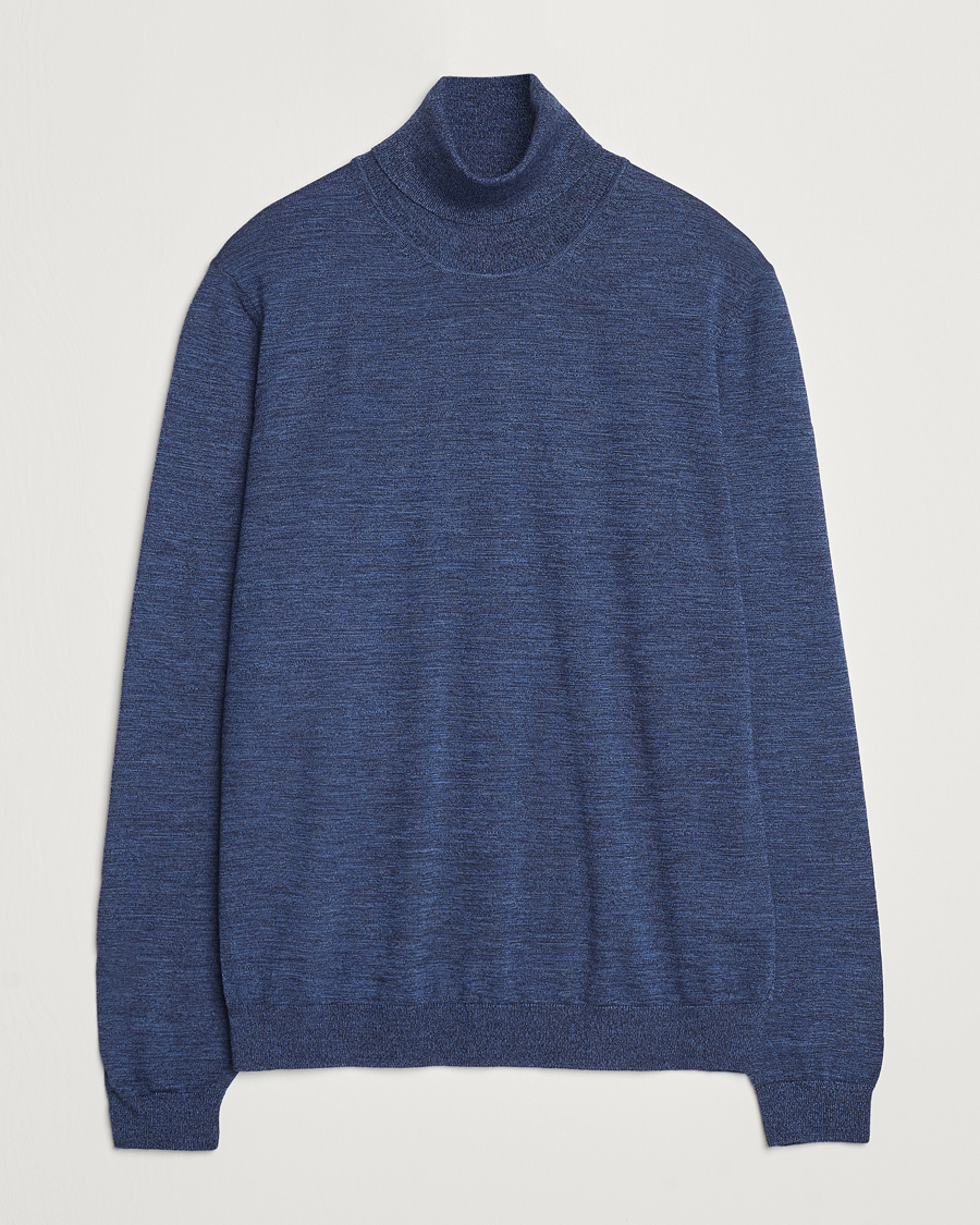 Herre | Trøjer | BOSS BLACK | Musso Merino Knitted Polo Bright Blue