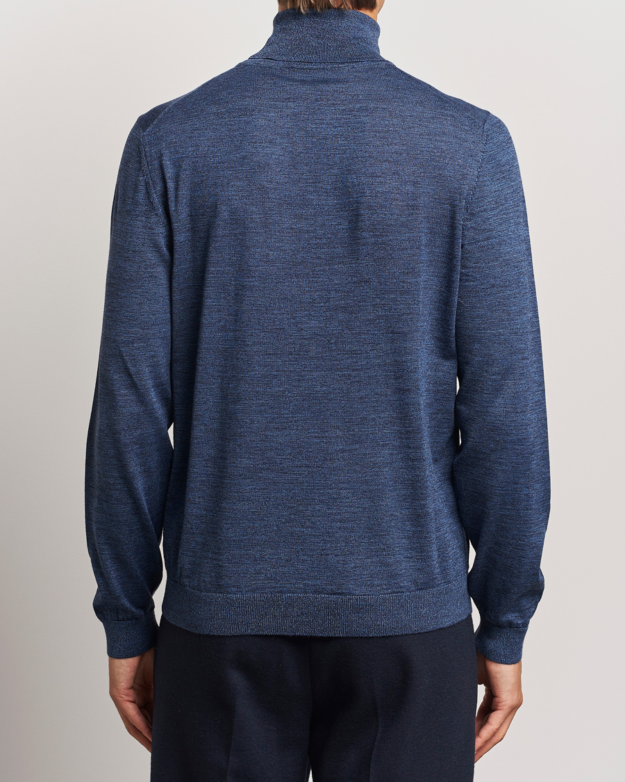 Herre | Trøjer | BOSS BLACK | Musso Merino Knitted Polo Bright Blue