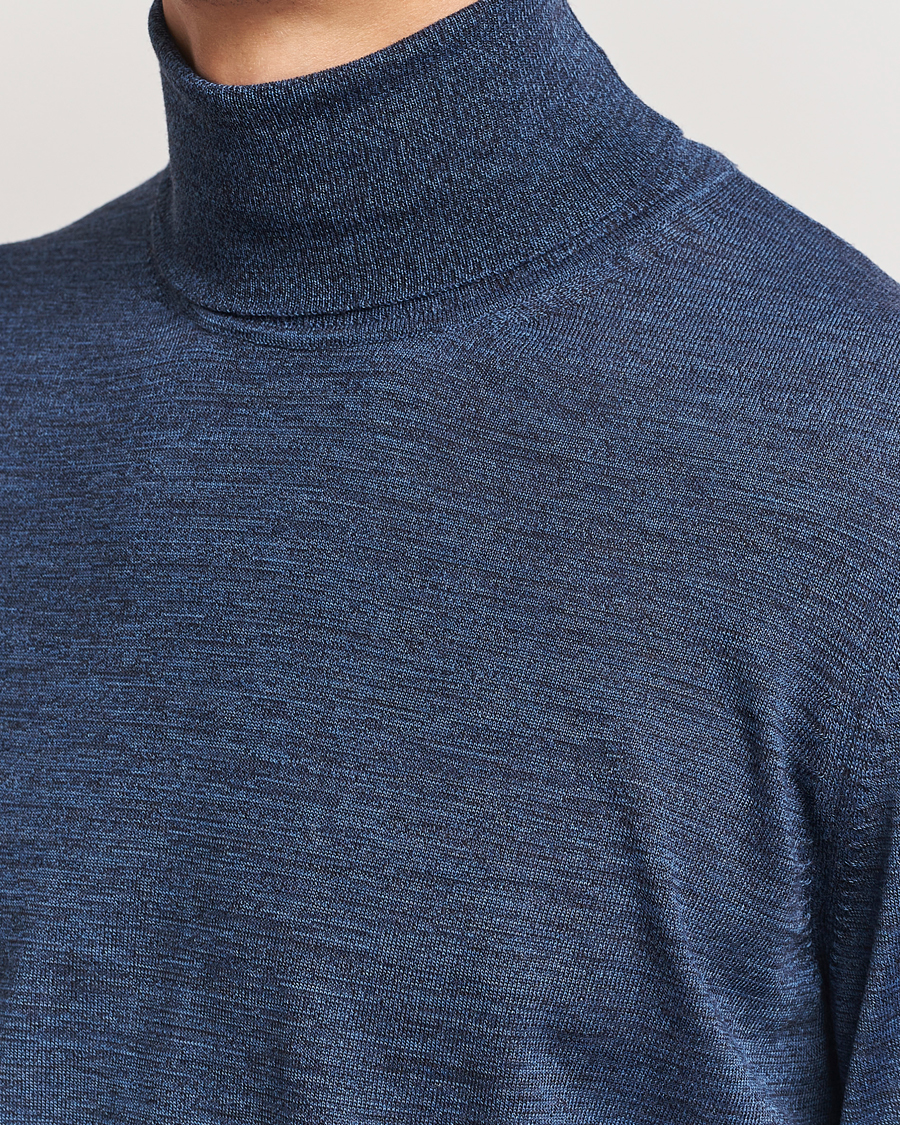 Herre | Trøjer | BOSS BLACK | Musso Merino Knitted Polo Bright Blue