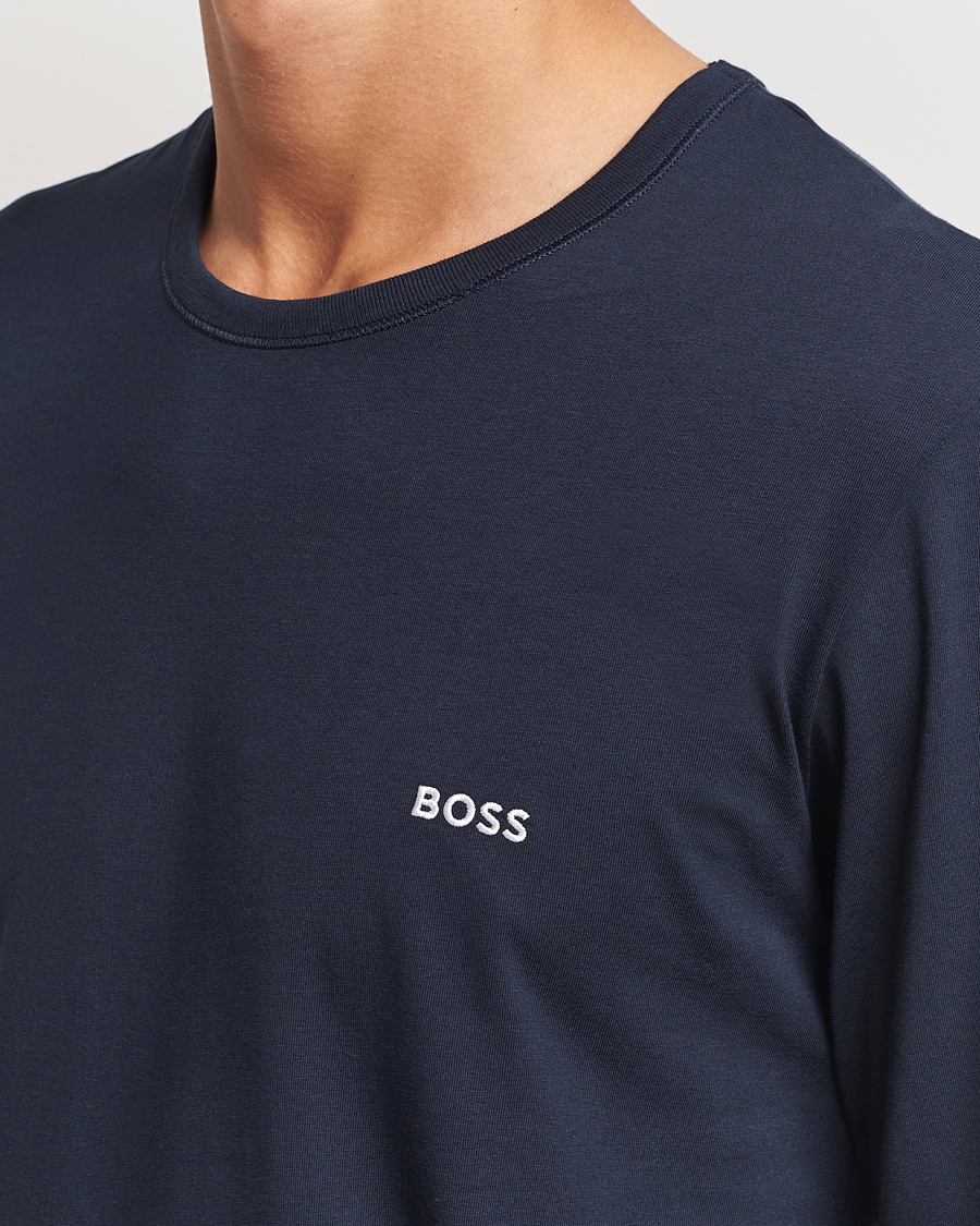 Herre | T-Shirts | BOSS BLACK | 3-Pack Long Sleeve T-Shirt Navy/Green/Black