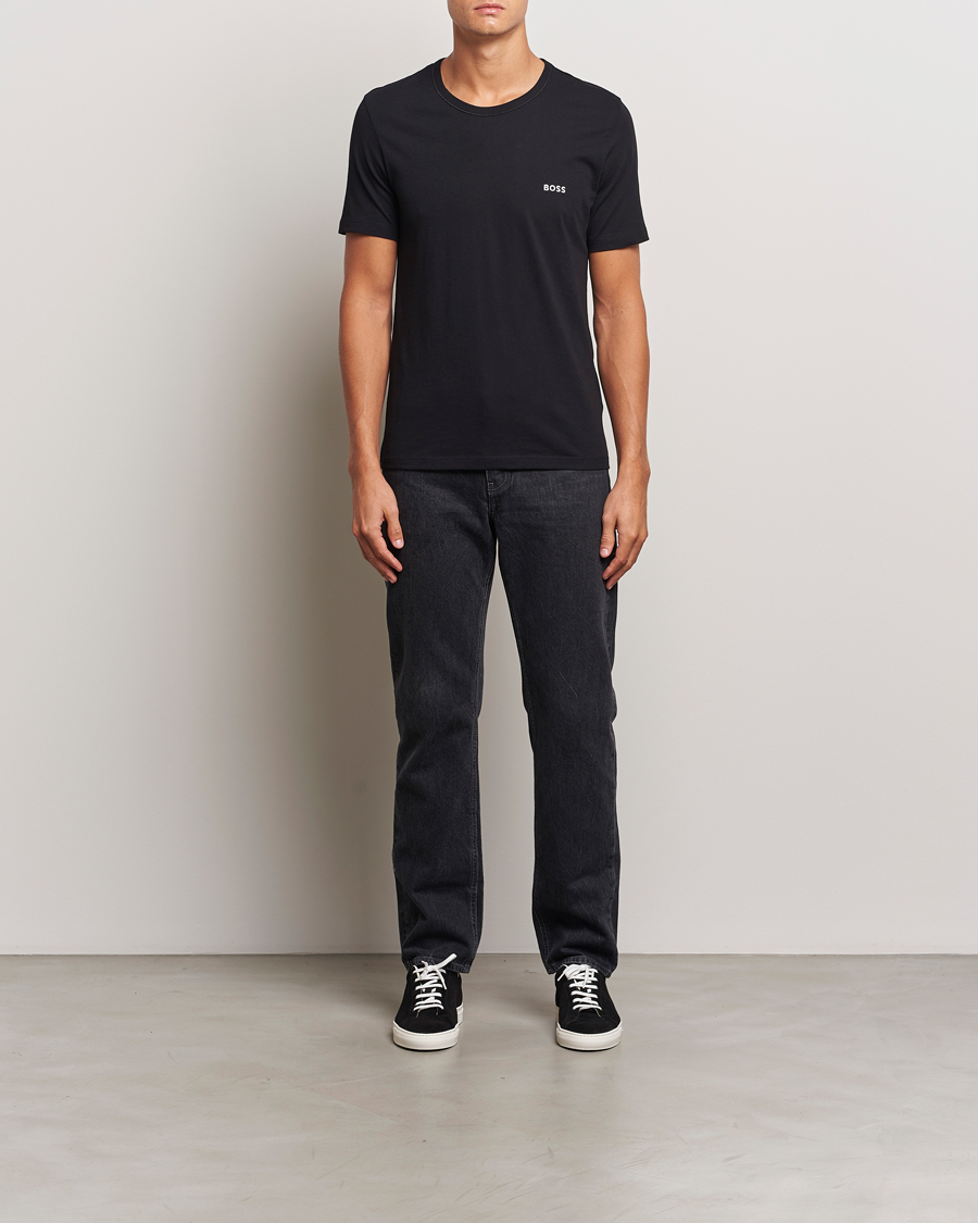 Herre | T-Shirts | BOSS BLACK | 3-Pack Crew Neck T-Shirt Beige/Black/Green