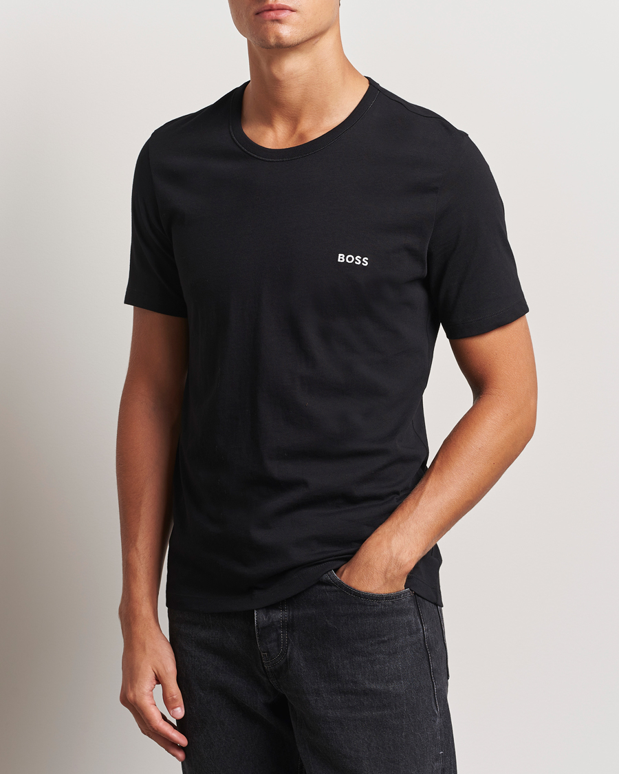 Herre | T-Shirts | BOSS BLACK | 3-Pack Crew Neck T-Shirt Beige/Black/Green
