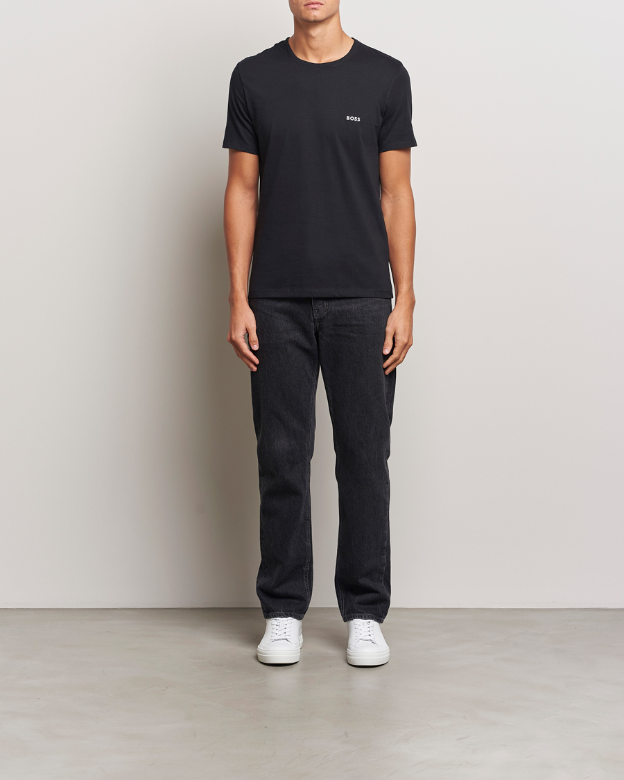 Herre | T-Shirts | BOSS BLACK | 3-Pack Crew Neck T-Shirt Black/Navy/Green