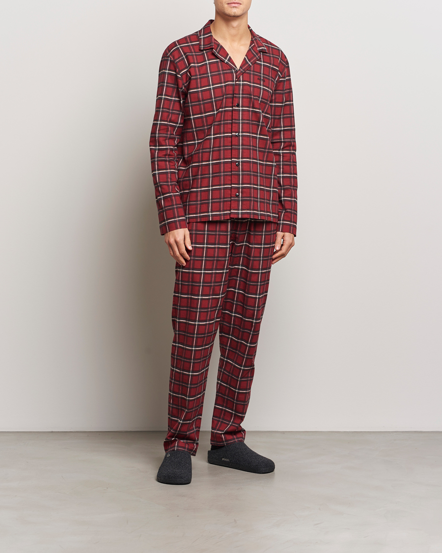 Herre | Pyjamas & Morgenkåber | BOSS BLACK | Holiday Checked Pyjama Set Dark Red