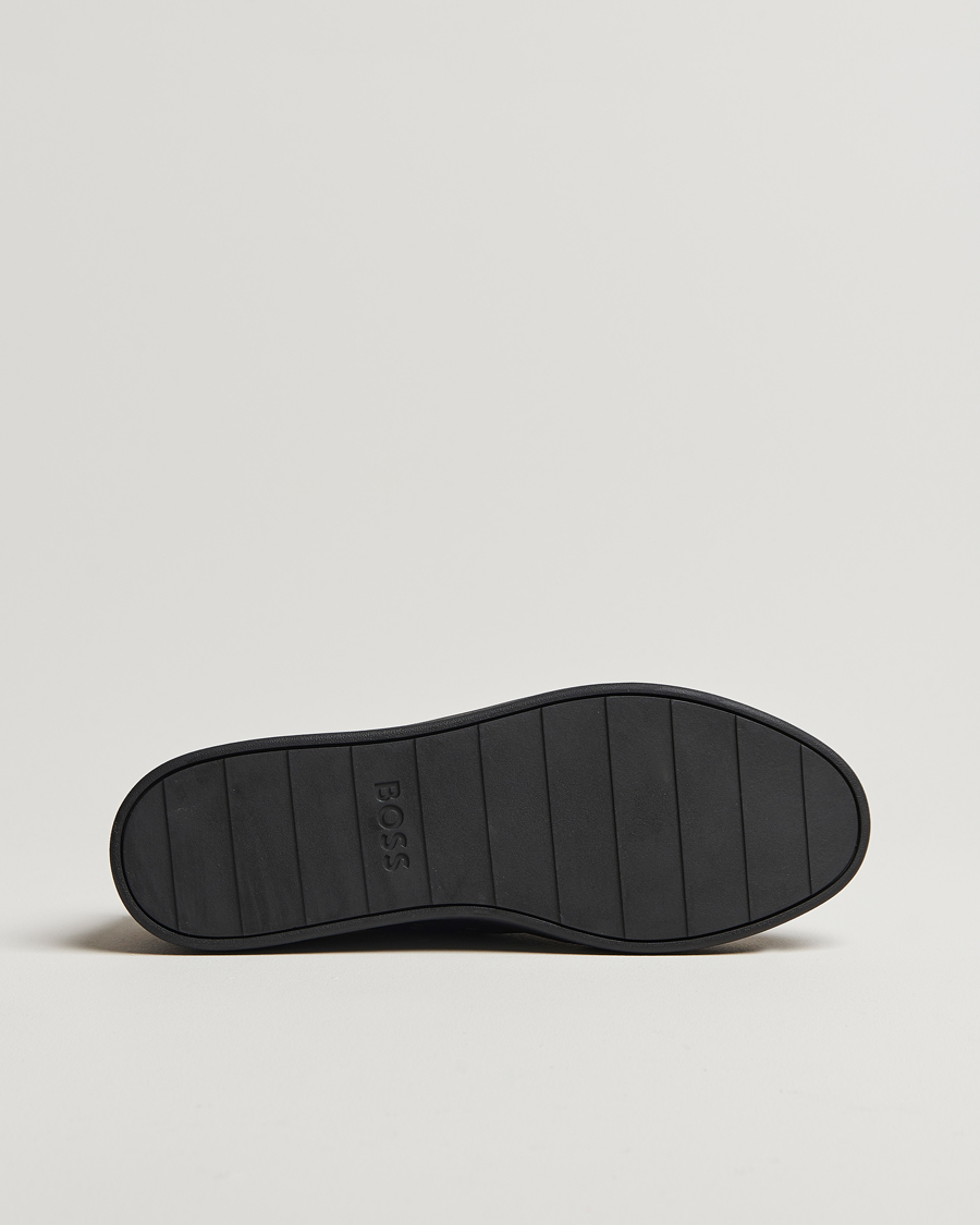 Herre | BOSS BLACK Belwar Leather Sneaker Black | BOSS BLACK | Belwar Leather Sneaker Black
