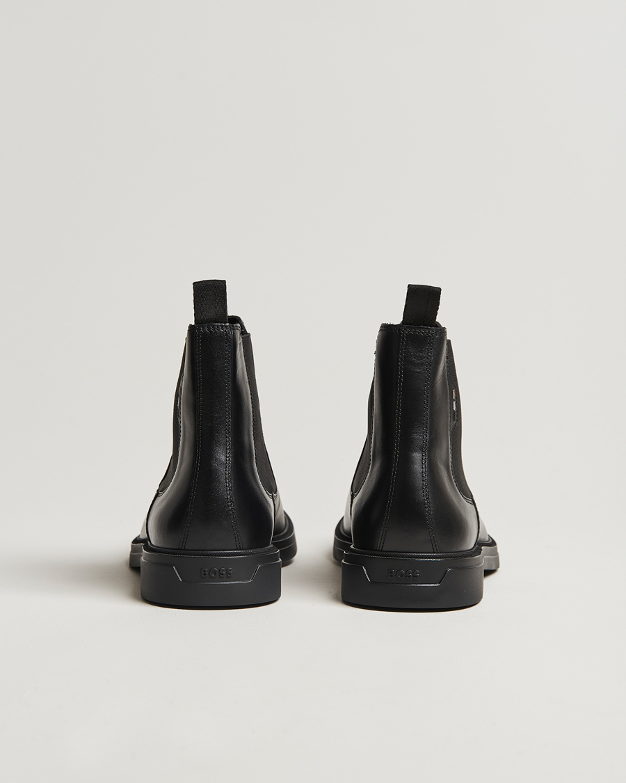 Herre | BOSS BLACK Calev Leather Chelsea Boot Black | BOSS BLACK | Calev Leather Chelsea Boot Black