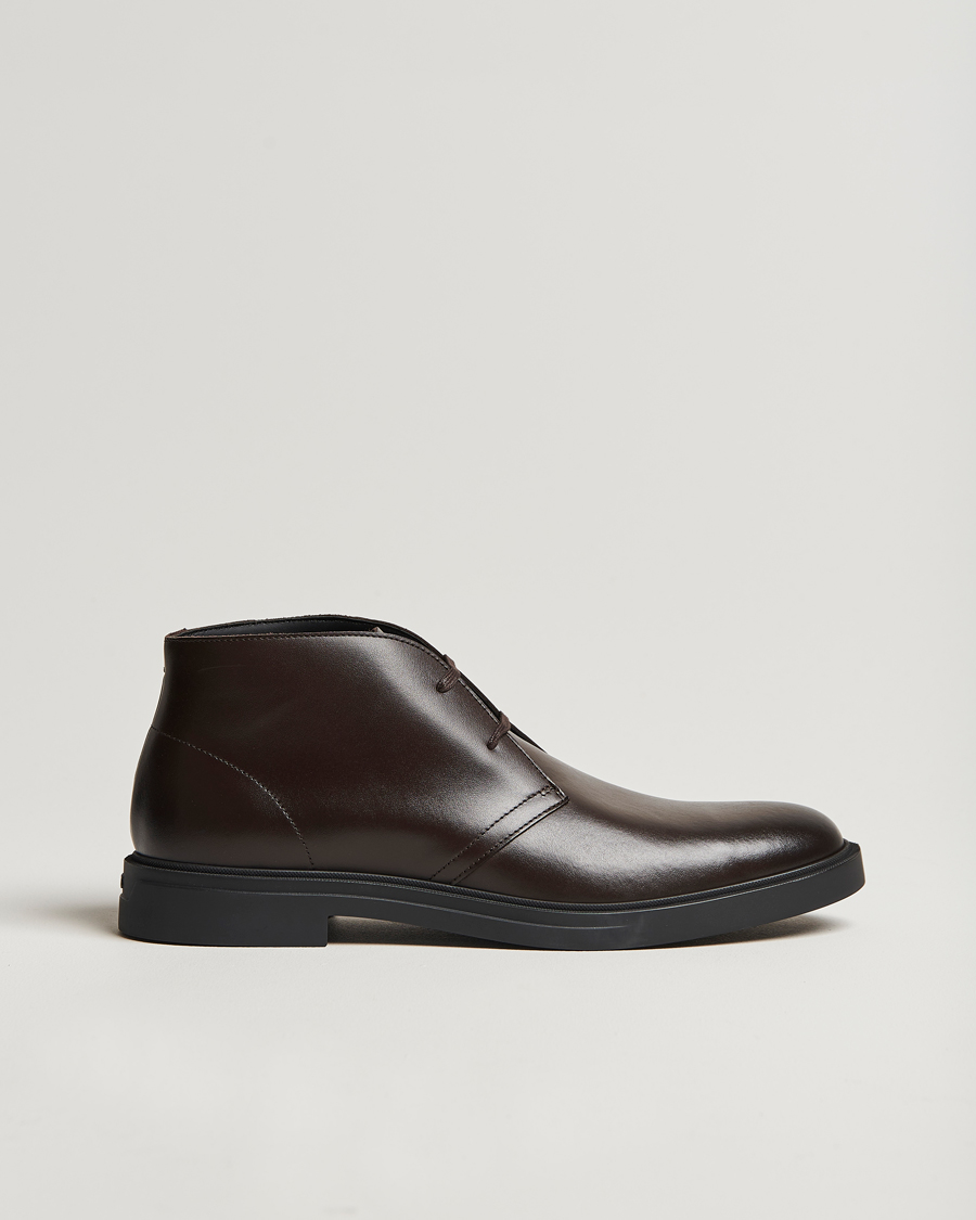 Herre | BOSS BLACK Calev Leather Chukka Boot Dark Brown | BOSS BLACK | Calev Leather Chukka Boot Dark Brown