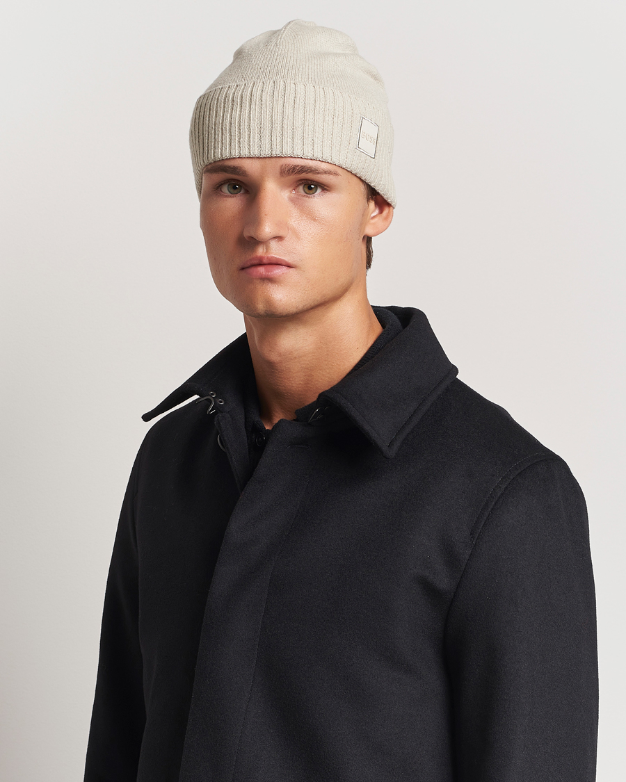 Herre | BOSS ORANGE Akaio Logo Beanie Light Beige | BOSS ORANGE | Akaio Logo Beanie Light Beige