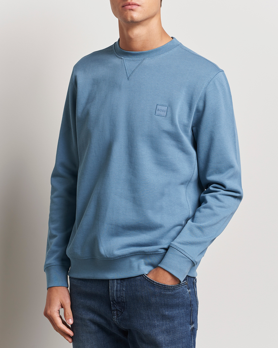 Herre | Trøjer | BOSS ORANGE | Westart Logo Sweatshirt Open Blue