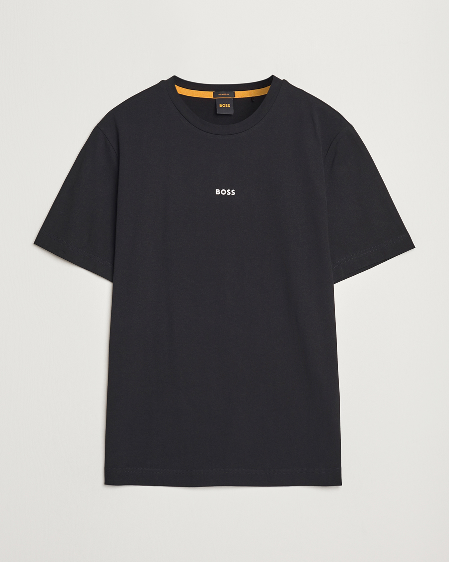 Herre | T-Shirts | BOSS ORANGE | Tchup Logo Crew Neck T-Shirt Black