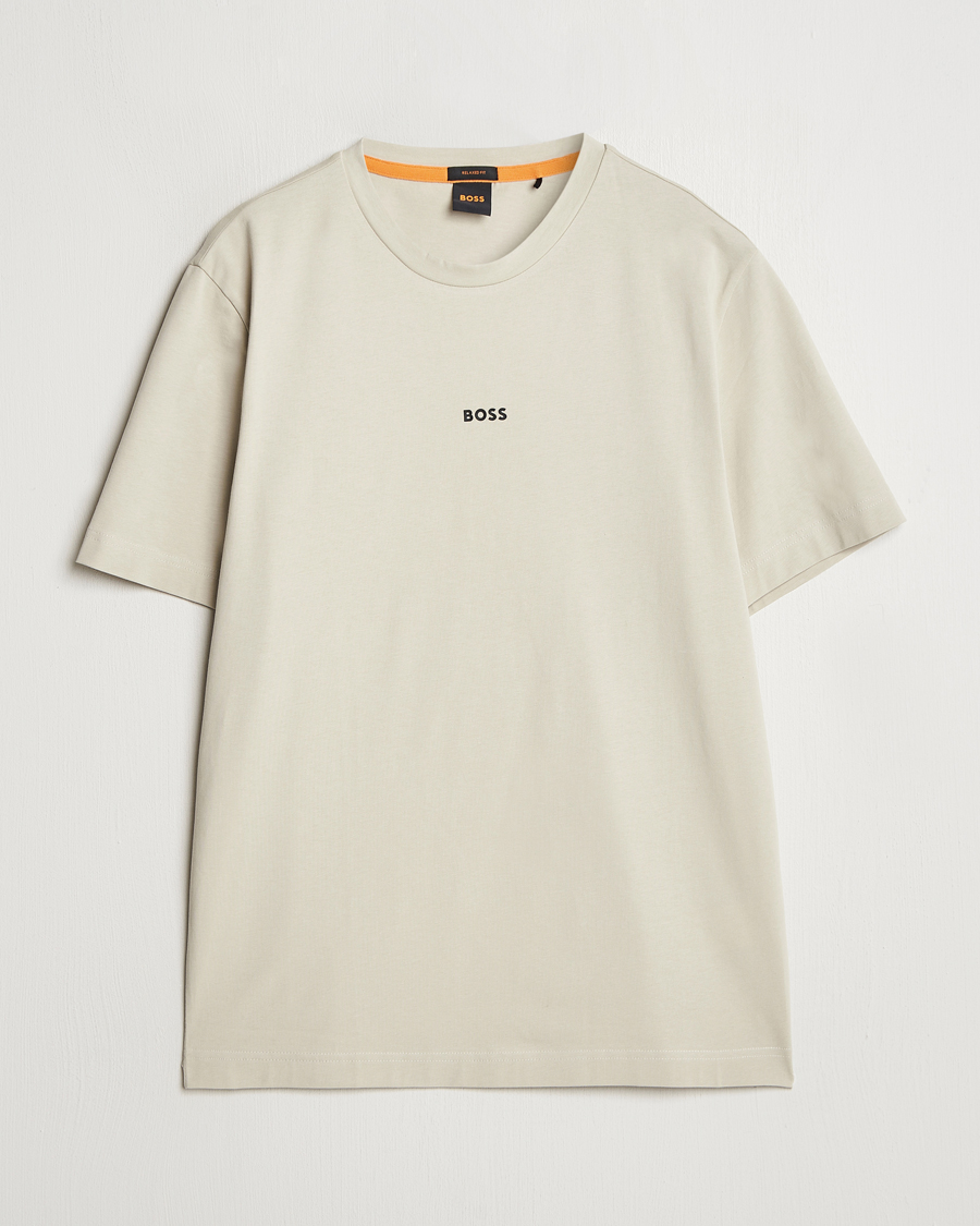 Herre | T-Shirts | BOSS ORANGE | Tchup Logo Crew Neck T-Shirt Light Beige