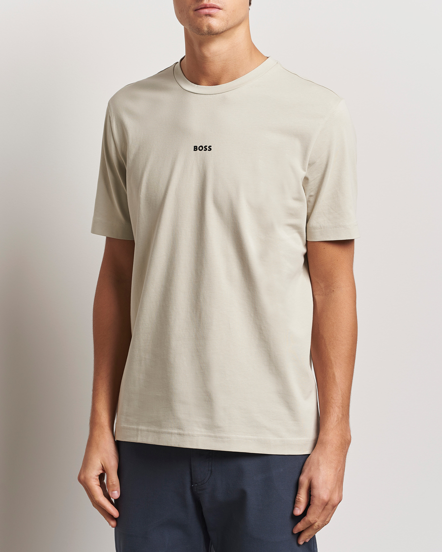 Herre | T-Shirts | BOSS ORANGE | Tchup Logo Crew Neck T-Shirt Light Beige